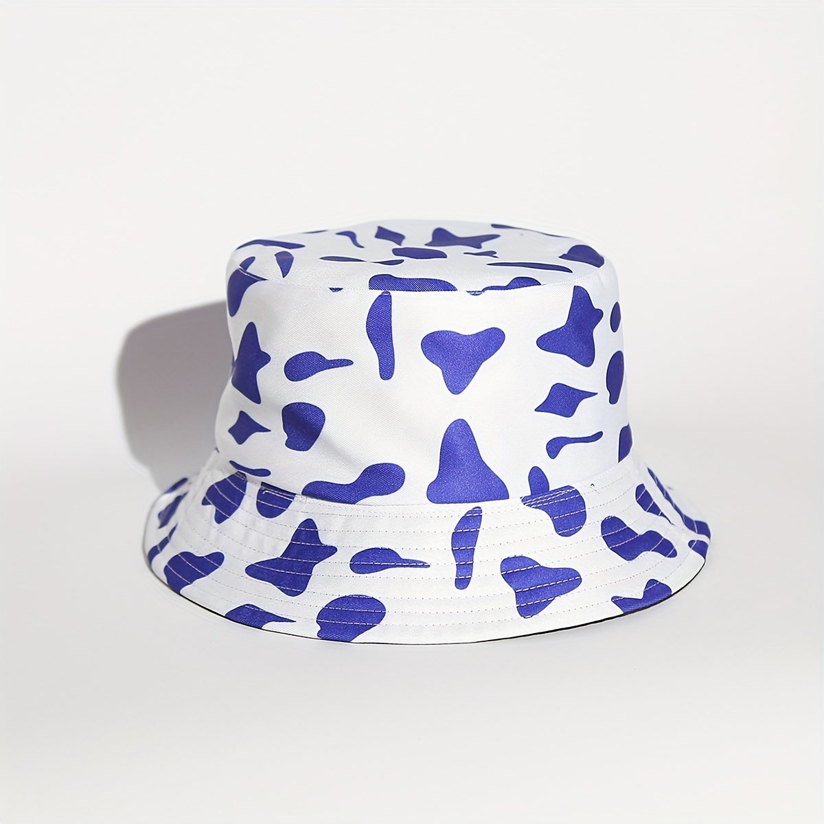 Children's Cow Pattern Double-sided Sun Hat for Outdoor Travel