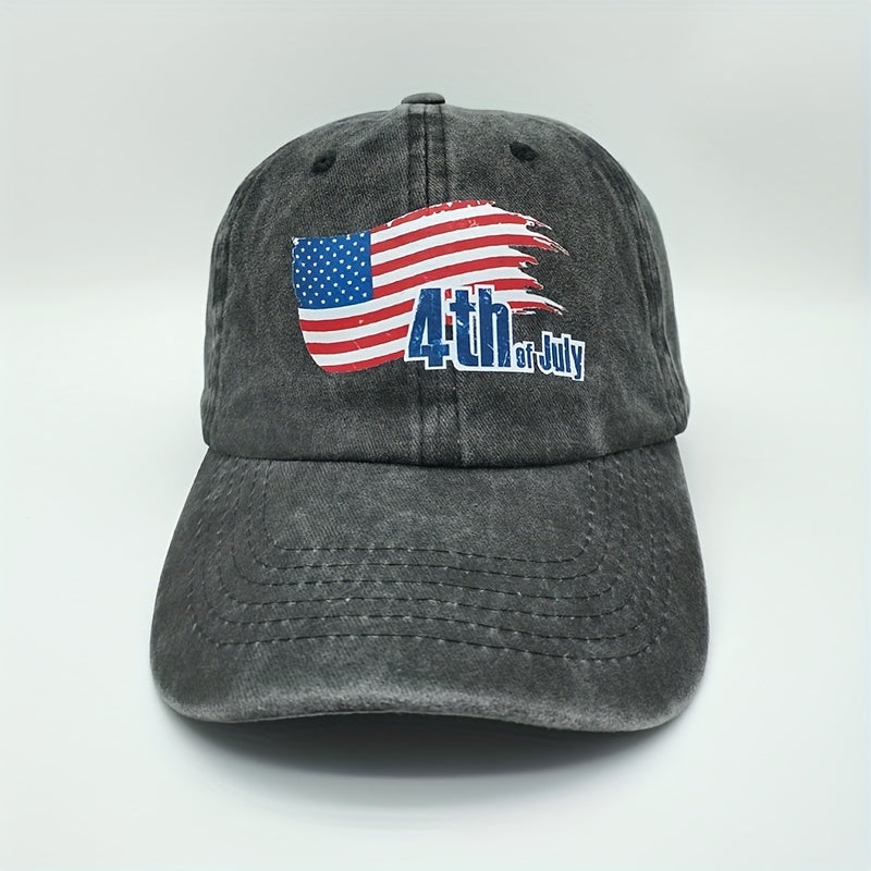 American Flag Independence Distressed Baseball Cap Dad Hat