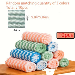 10pcs Microfiber Towels Reusable Cleaning Towels for Kitchen Bathroom Car Window