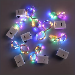 10pcs Copper Wire LED String Lights Fairy Lights Decorative Curtain Star Lights