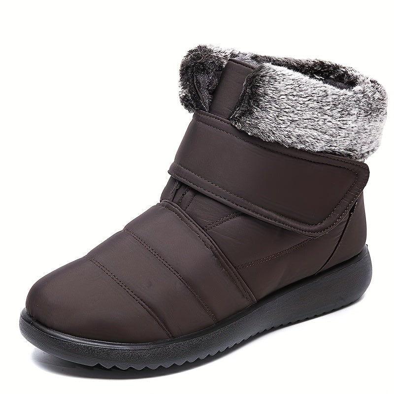 Women's Snow Boots Faux Fur Lining Thermal Waterproof Ankle Boots