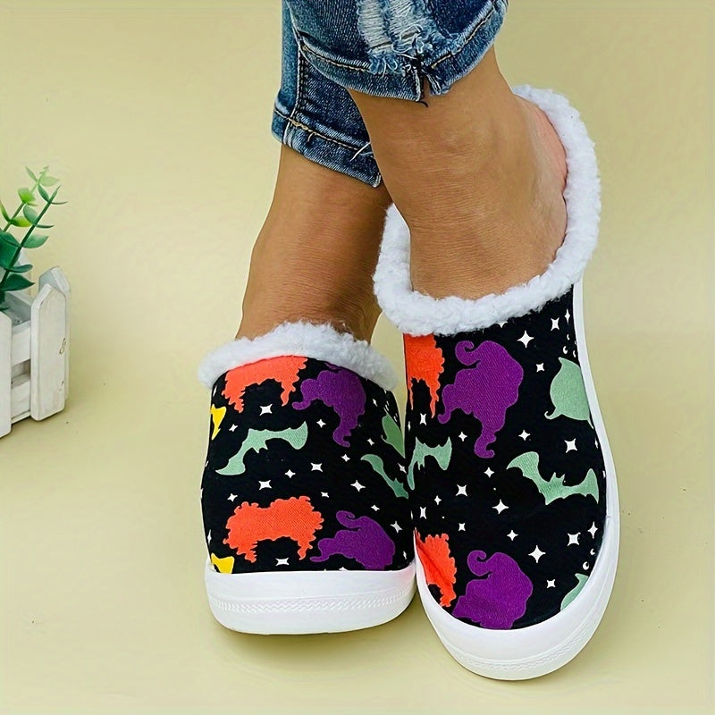 Women's Winter Warm Slip-on Sneakers Lightweight Comfortable Flat Shoes