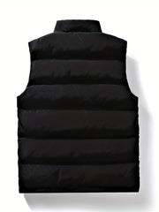 Men's Zip Up Stand Collar Vest with Pockets