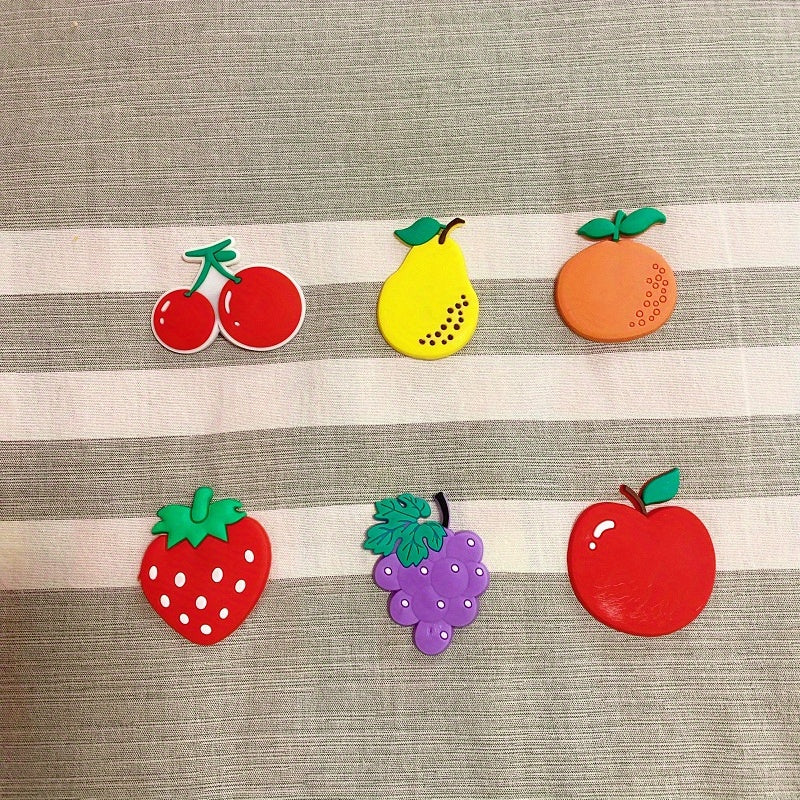 6pcs Fruit & Vegetable Magnetic Stickers for Refrigerator