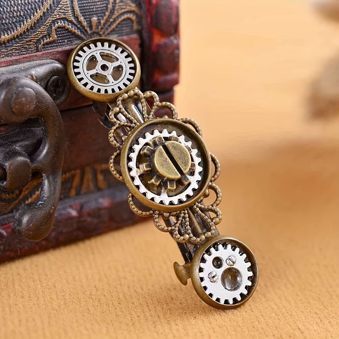Alloy Retro Steam Punk Style Hair Clip French Barrette Side Clip Bangs Clip