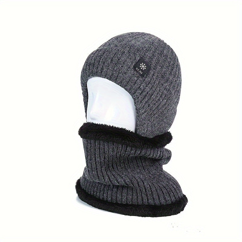 Men's Winter Knitted Hat with Ear Protection