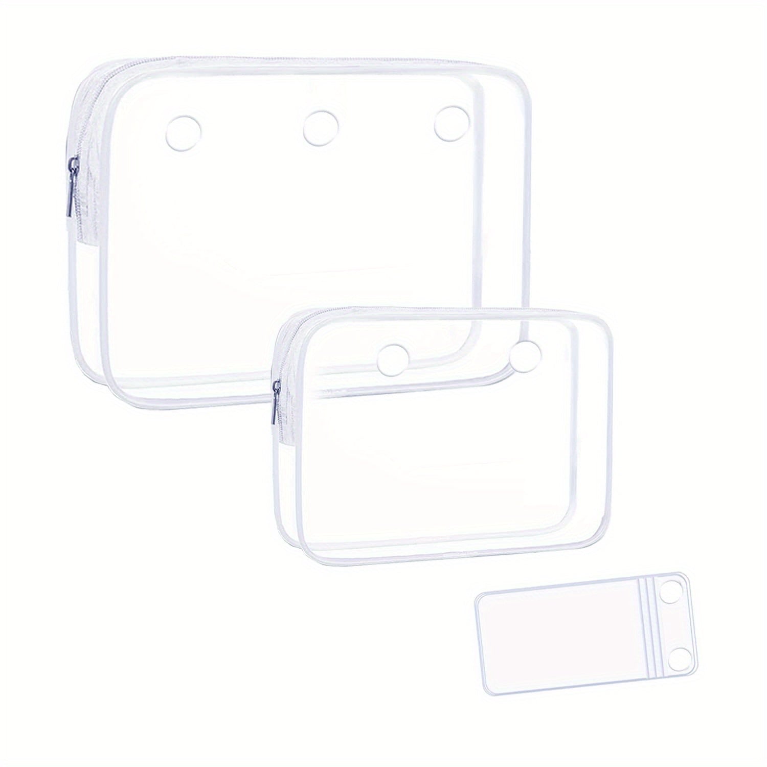 3 Clear Inner Bags for Rubber Beach Bag Organizer