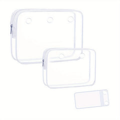 3 Clear Inner Bags for Rubber Beach Bag Organizer