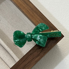 Acetate Bow Duck Billed Clip Barrette Women's Hair Accessory