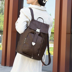 Vintage Niche Solid Backpack Lightweight Travel Daypack