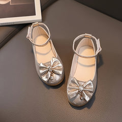 Girl's Dance Shoes With Bowknot Non Slip Backless Shoes