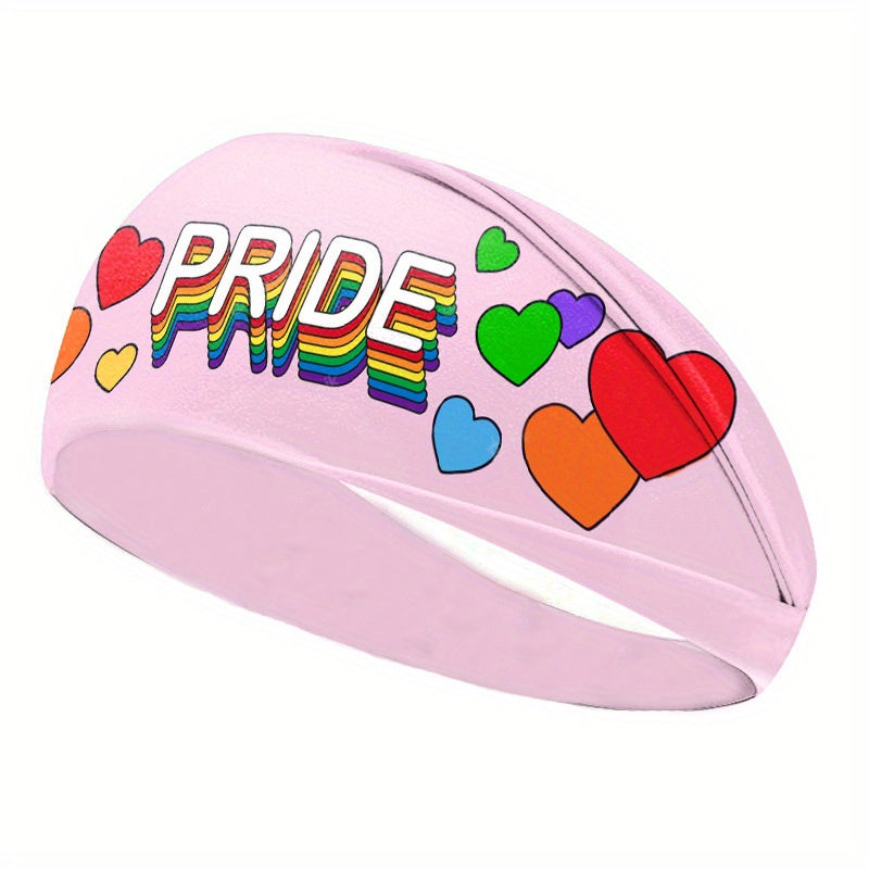 Rainbow Elastic Sports Headband for Women