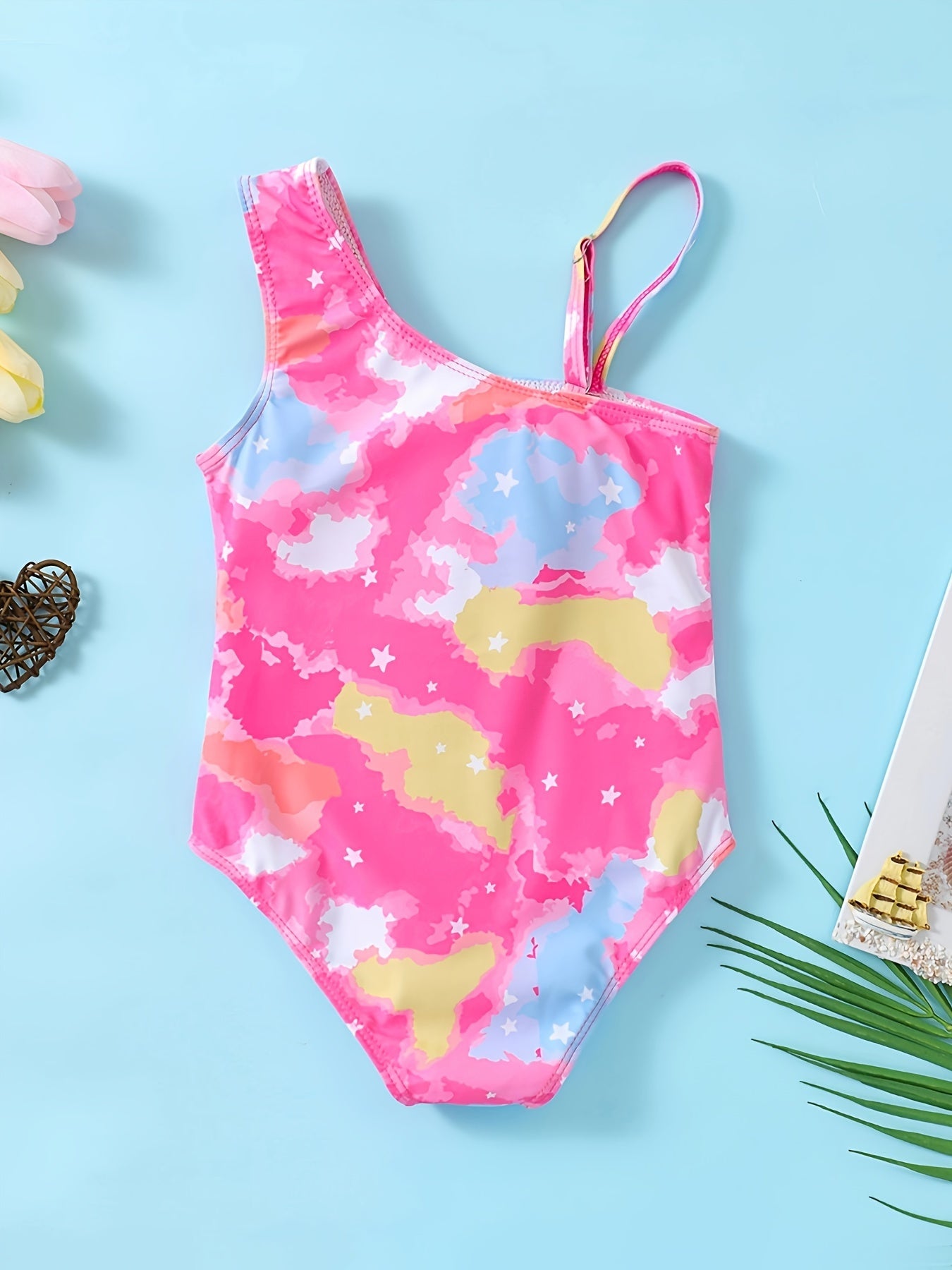 Adorable Dino Graphic 1pc Swimsuit Girls Hawaii Vacation Summer Clothes