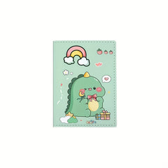 Cartoon Dinosaur Green Passport Protective Cover Waterproof Passport Bag