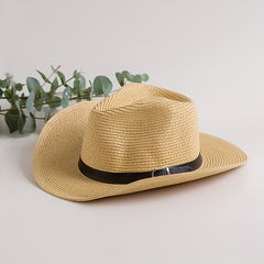 Sunshade Cowboy Hat Leather Belt Top Hat Fishing Hat Sun Protection Sun Hat