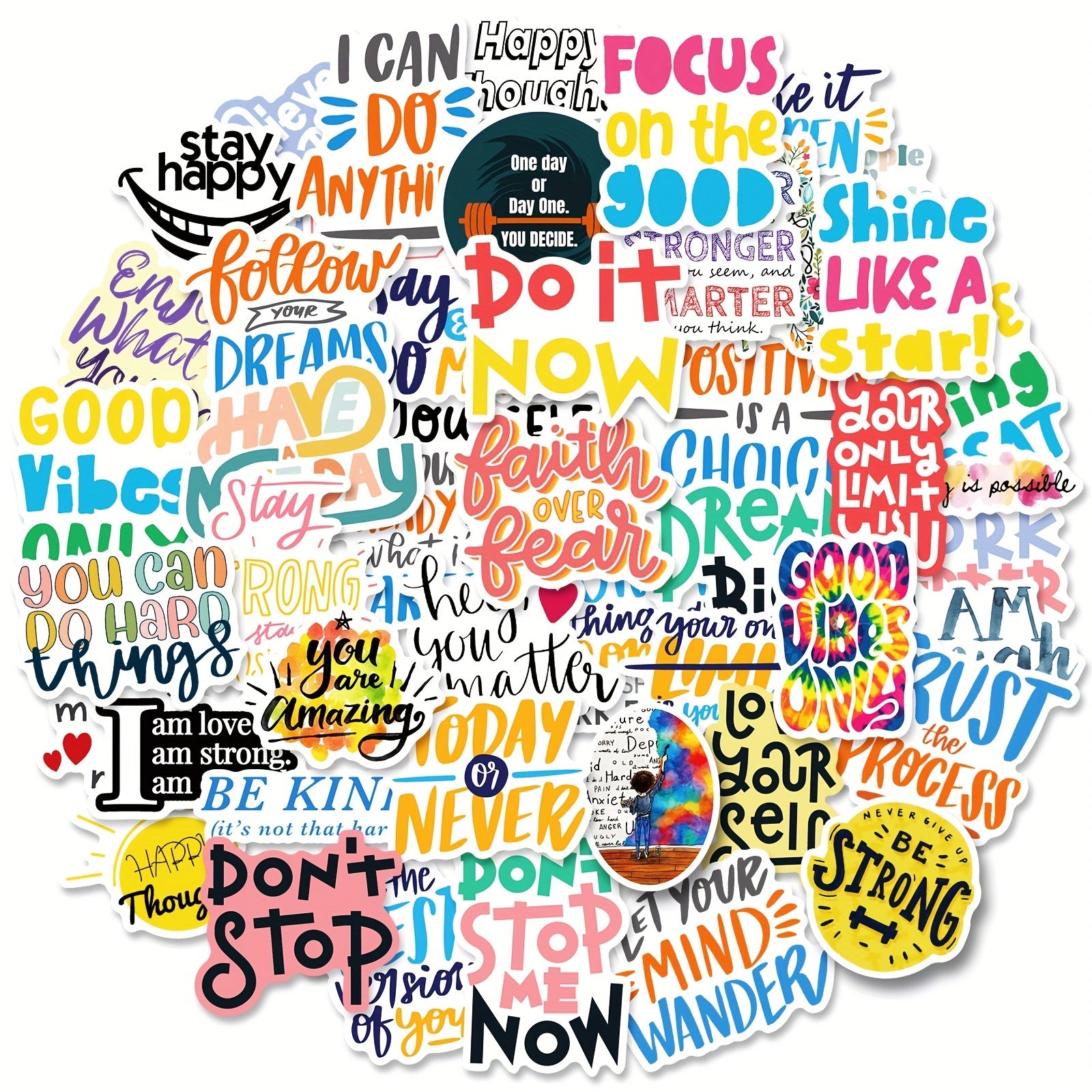 50pcs Motivational Stickers for Teachers Classroom Waterproof Scrapbook