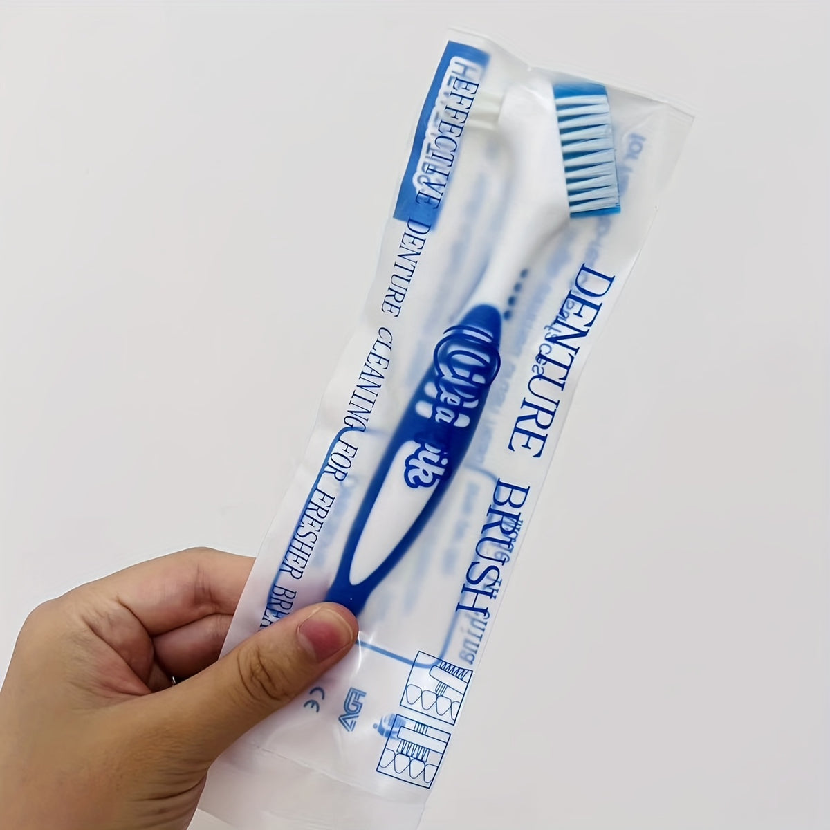 Denture Cleaning Brush Double Sided Toothbrush
