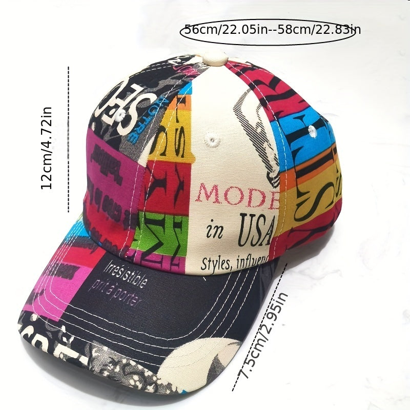 Graffiti Anime Baseball Cap Sunshade Adjustable Duck Tongue Cap