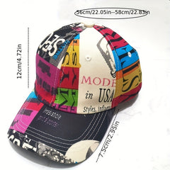 Graffiti Anime Baseball Cap Sunshade Adjustable Duck Tongue Cap