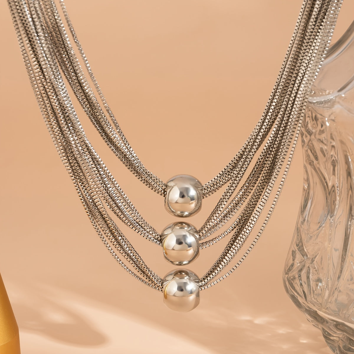 Exaggerated Layer Chain Necklace Stackable Punk Style Neck Jewelry