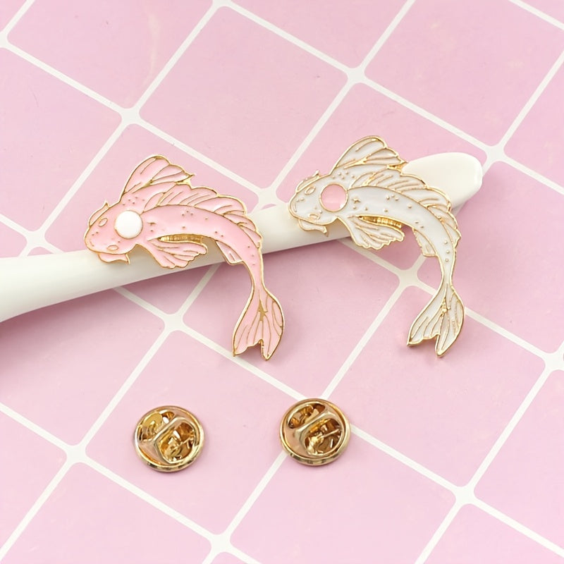 Pink Carp Brooch