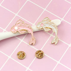 Pink Carp Brooch