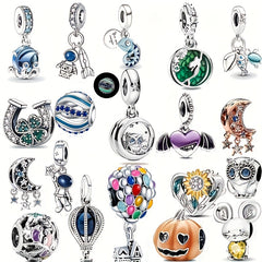 925 Silver Chameleon Charm Bead Pendant for DIY Bracelet