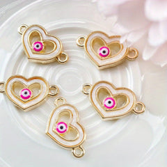 5pcs Car Wheel Drip Oil Devil's Eye Pendant Necklace Bracelet DIY