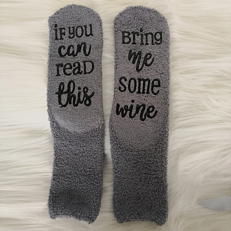 Warm & Fuzzy Coral Fleece Mid Tube Socks