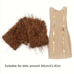 Doll Clothes Set 30cm Sweater Coat Cape, Doll Not Included