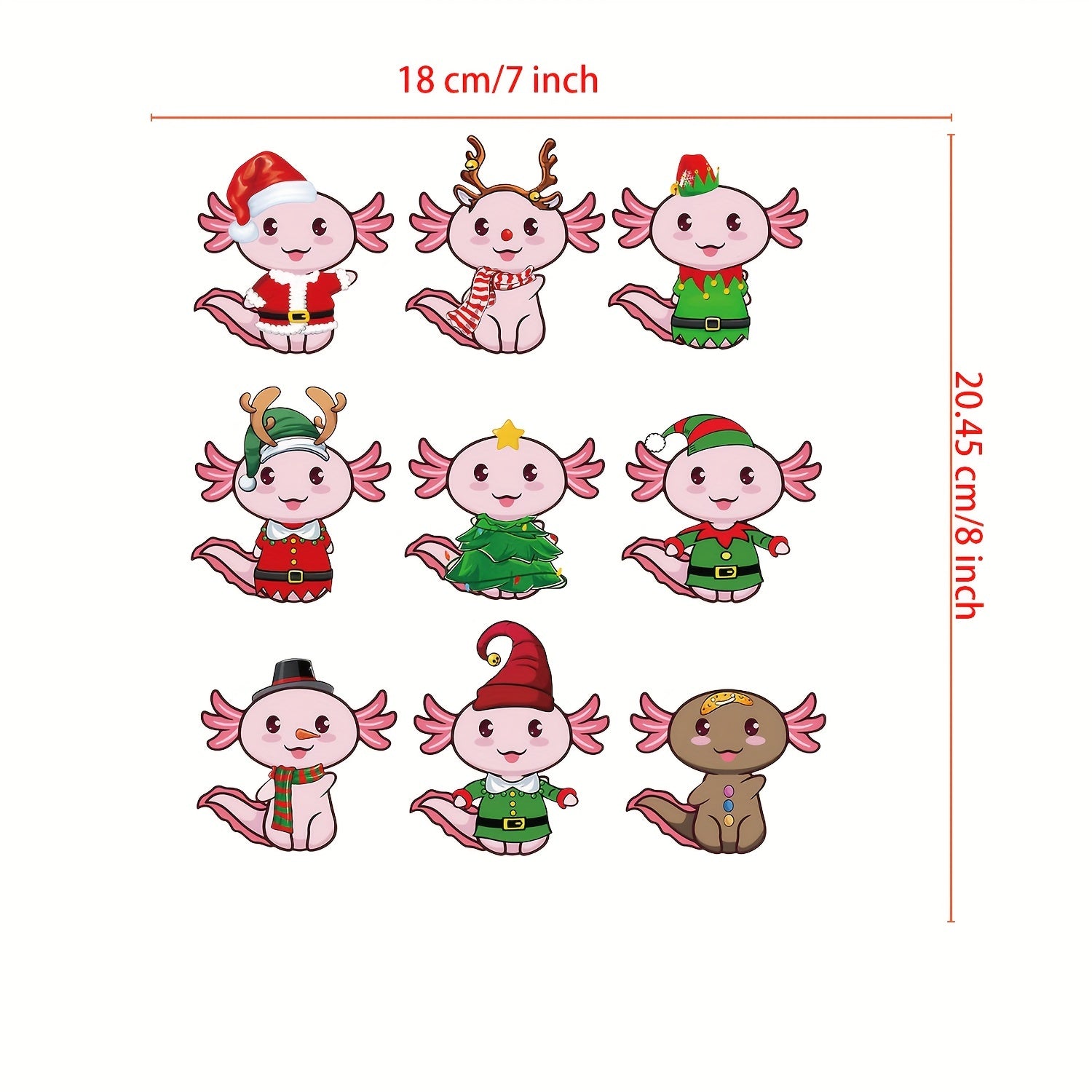 Girl's Axolotl Cartoon Iron On Heat Transfer Sticker For Clothing T Shirt