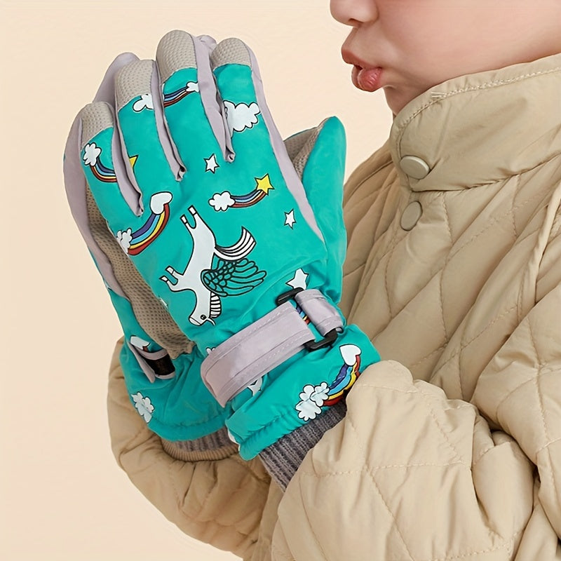 Winter Skiing Gloves Warm Waterproof Non slip Gloves