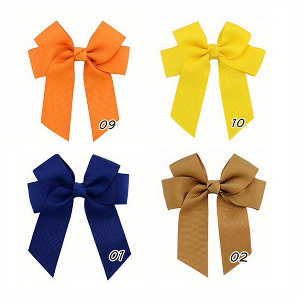 4pcs Bow Ribbon Hair Clips for Girls