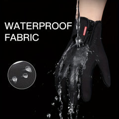 Men's Winter Cycling Gloves Touch Screen Compatible Warm Windproof Full Finger