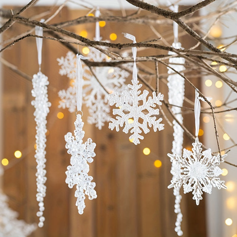Christmas Snowflake Acrylic Window Decoration Pendant