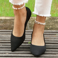 Women's Pointed Toe Kitten Heels Comfort Slip On Low Heels