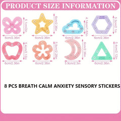 8pcs Anxiety Sensory Stickers Calming Strips for Anxiety