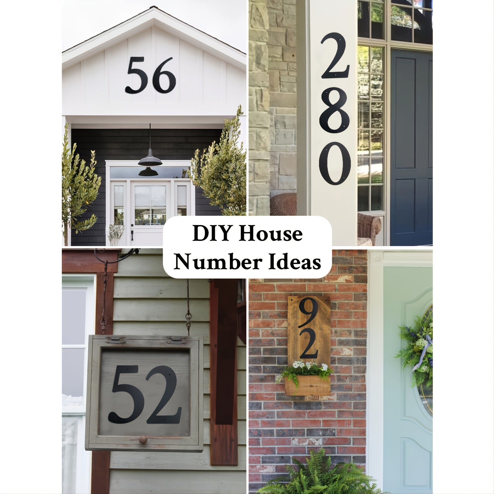 Large House Numbers 11 Inch Modern Cast Iron Address Numbers