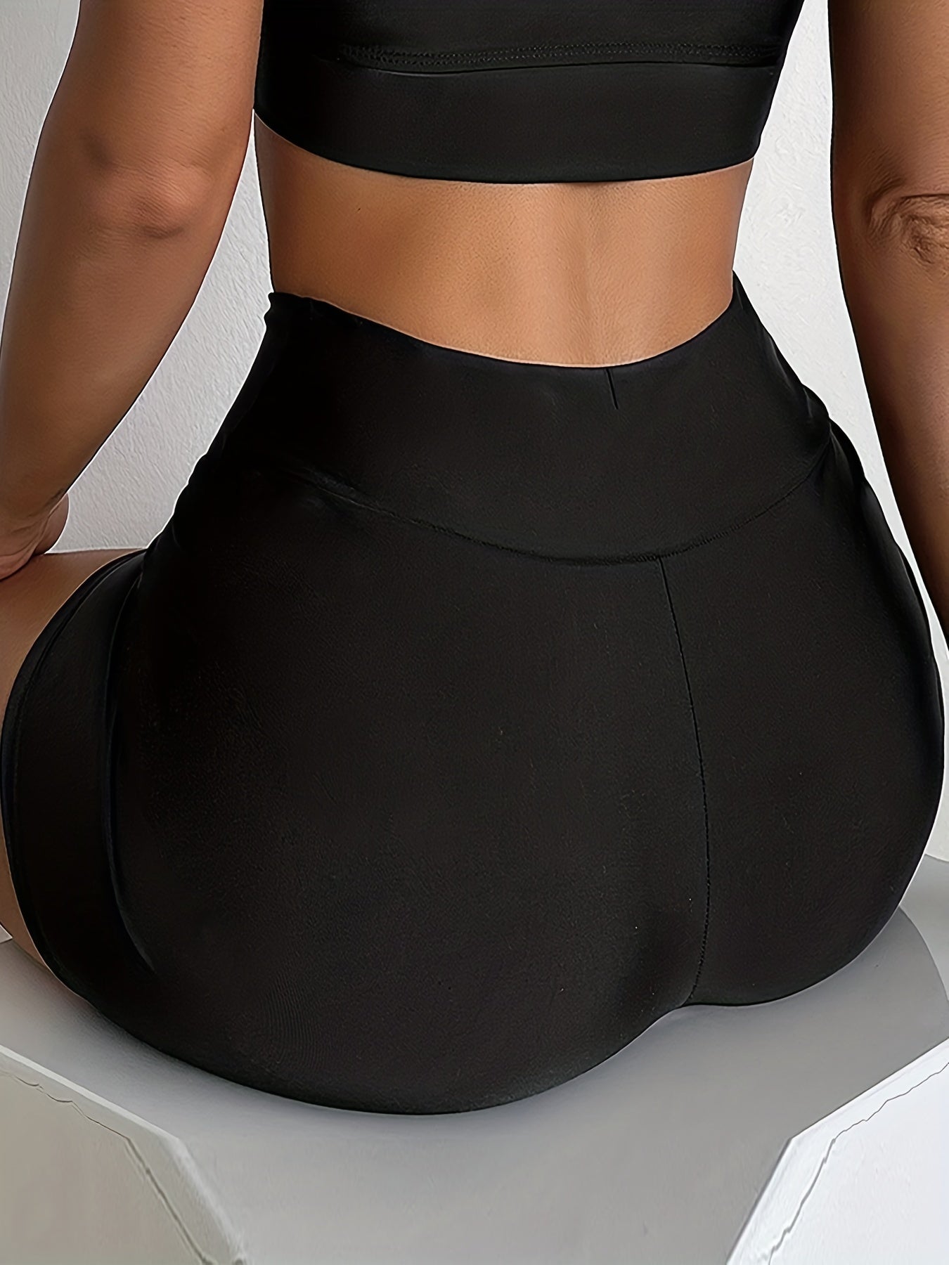 High Waist Sporty Biker Shorts Women's Clothing