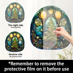 Christmas Tree Family Window Decoration Wall Hanging Retro
