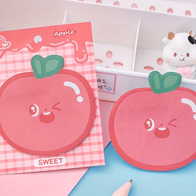 4pcs Cartoon Fruit Sticky Notes Pack for Home Office and School