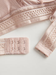 3pcs Lace Bralettes Romantic & Comfy Trim Bra Women's Lingerie