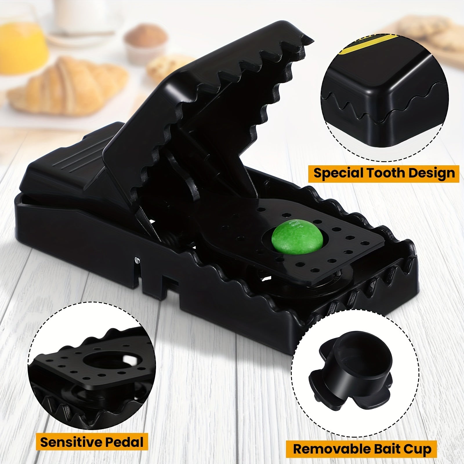 4pcs Mouse Traps Indoor Quick Effective Sanitary Safe Pest Control