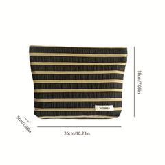Striped Cosmetic Bag Portable Travel Bag Skin Care Products Storage Bag