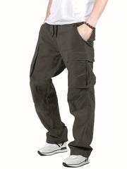 Men's Straight Leg Cargo Pants with Flap Pockets