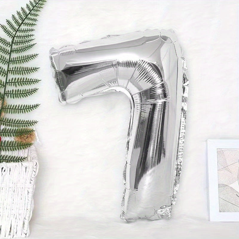 32 inch Silvery 0 9 Number Birthday Party Balloons Decoration Balloon Set