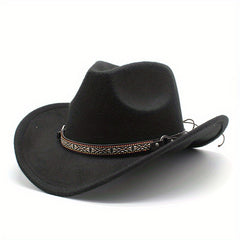 Men's British Style Woolen Western Cowboy Hat