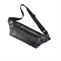 Men's Retro PU Leather Waist Bag Outdoor Sports Chest Bag