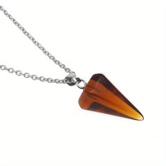 Hexagonal Crystal Pendant Necklace