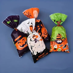 50pcs Halloween Candy Bag Creative Tote Bag Children's Gift Bag Party Decoration